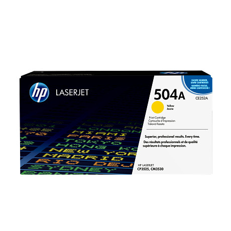 HP 504A CE252A Sárga toner / festékkazetta Color Laserjet CP3525 és CM3530 nyomtatókhoz (7000 old.)