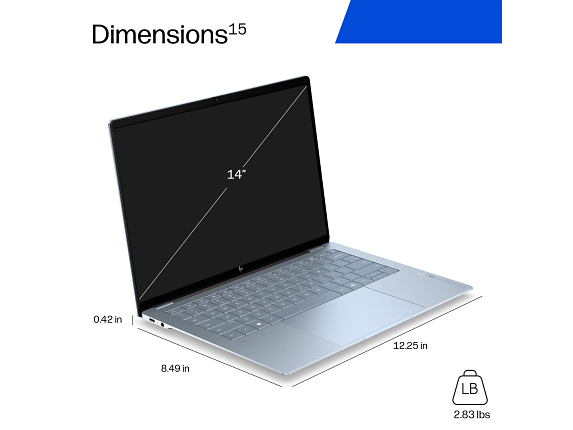 HP OmniBook Ultra 14 inch Laptop Next Gen AI PC 14-kg0000, цвет: Snapdragon X2 Elite, 32 Gb, 1 Tb — фото 7