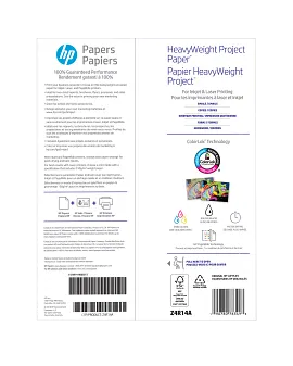 HP HeavyWeight Project Paper, Matte, 40 lb, 8.5 x 11 in. (216 x 279 mm), 250 sheets Z4R14A