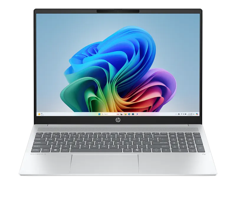 Hp omnibook 5 16-br0151ng prenosnik sprednji pogled z oled zaslonom