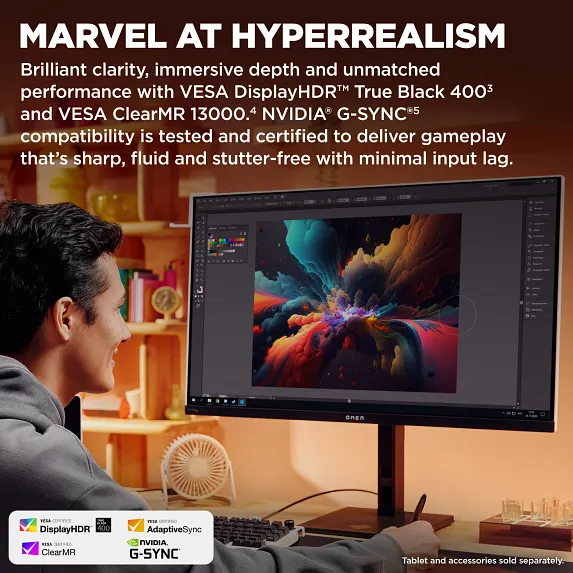 Series 9 of 13 HP Home Monitors, OMEN Transcend 31.5 inch UHD 240Hz OLED Gaming Monitor  - OMEN Transcend 32