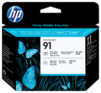 HP 91 Photo Black and Light Gray DesignJet Printhead