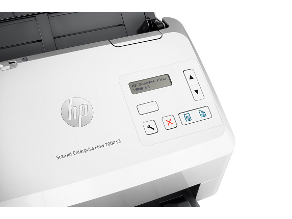 HP ScanJet Enterprise Flow 7000 s3 Sheet-feed Scanner, Detailed view of control panel