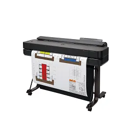 HP DesignJet T650 Large Format 36" Plotter Printer – High-Speed, CAD & Poster Printer with Auto Sheet Feeder, Media Bin & Stand and 2 year warranty