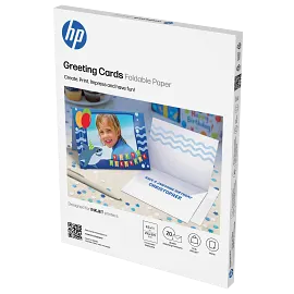 HP Greeting Cards Foldable Paper/Matte/8.5 x 11 in/216 x 279 mm/20 Sheets plus Envelopes