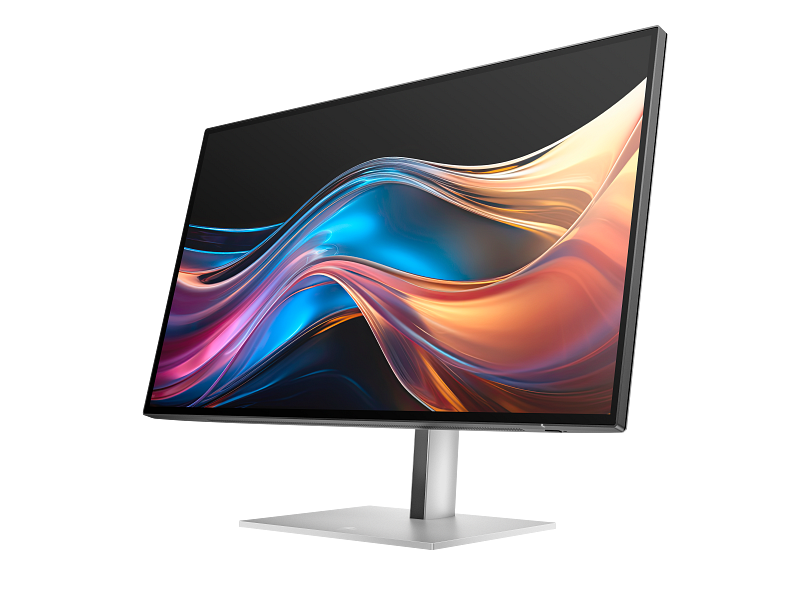 HP Series 7 Pro 27 QHD Monitor - 727pq PikeSilver CoreSet FrontLeft WhiteBg
