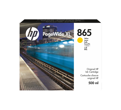 HP 865 500-ml Yellow PageWide XL Ink Cartridge