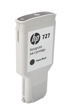 HP 727 300-ml Photo Black DesignJet Ink Cartridge, F9J79A