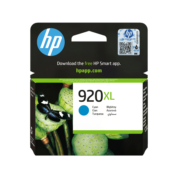 HP 920XL High Yield Cyan Original Ink Cartridge, CD972-80046,CD972AE