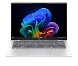 HP OmniBook 5 Laptop Next Gen AI 14-he0027nr 14", Windows 11 Home, Snapdragon® X, 16GB RAM, 512GB SSD, 2K, Glacier silver