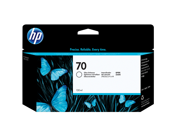 HP 70 130-ml Gloss Enhancer DesignJet Ink Cartridge, C9459A