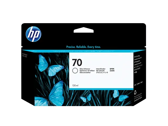 Ink Supplies, HP 70 130-ml Gloss Enhancer DesignJet Ink Cartridge, C9459A