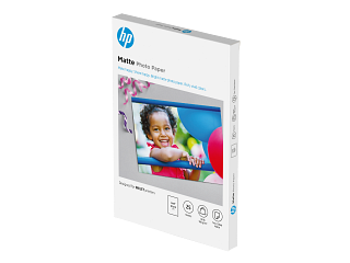 HP Matte Photo Paper, 48 lb, 4 x 6 in. (101 x 152 mm), 25 sheets 6QH46A - Img_Left_320_240