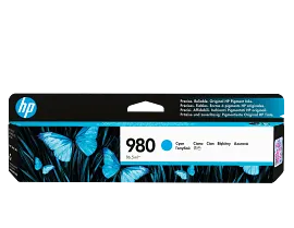 HP 980 Cyan Original Ink Cartridge, D8J07A