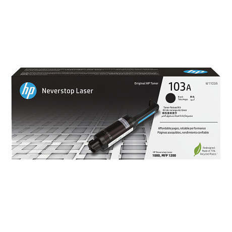 HP 103A W1103A eredeti fekete lézernyomtató toner újratöltő készlet Neverstop 1000 1200 (2500 old.)