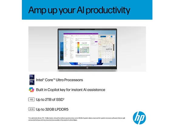 HP OmniBook 5 16 inch Laptop AI PC 16-af1000, цвет: Intel Core Ultra 7, 16 Gb, 512 Gb — фото 8