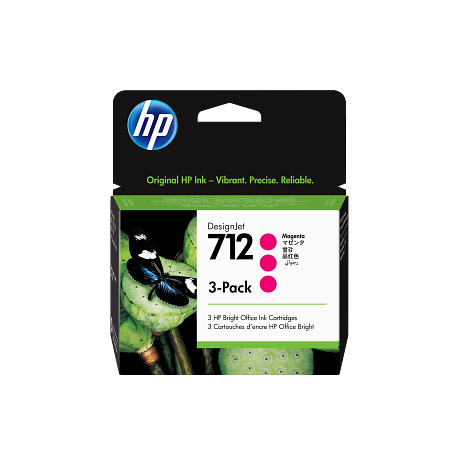 HP 3ED78A 712 3 darabos 29 ml-es bíbor DesignJet tintapatron T250 T630 T650 Studio 24
