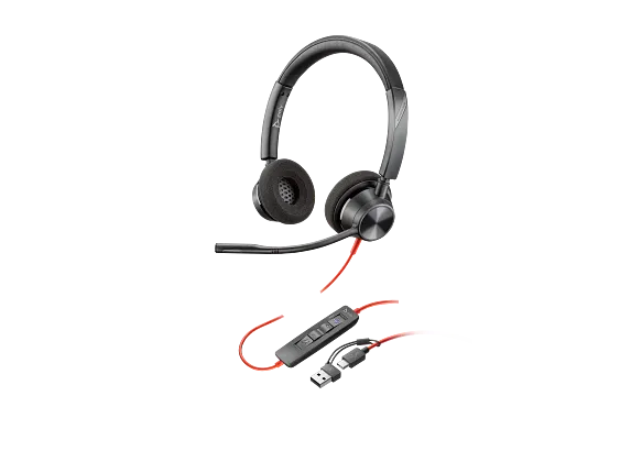 Poly Blackwire 3320 Stereo Microsoft Teams Certified USB-C