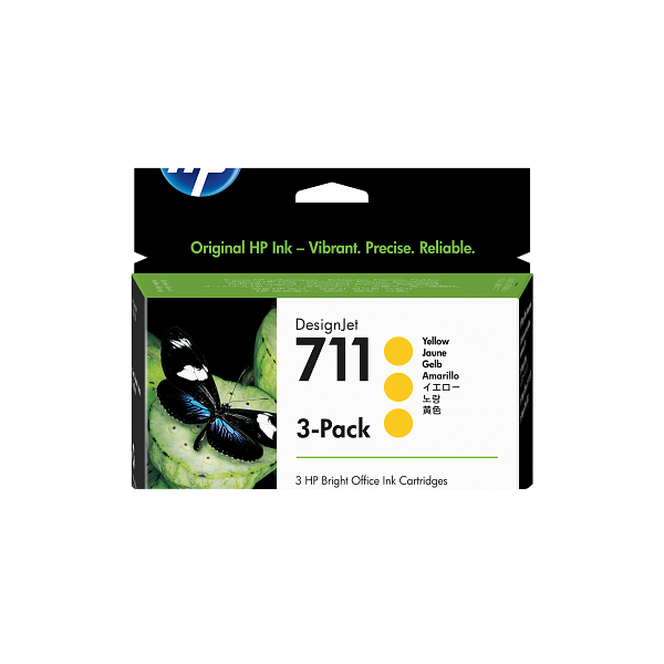 HP 711 29 ml Yellow DesignJet Ink Cartridge 3 Pack CZ136A - 2000x2000
