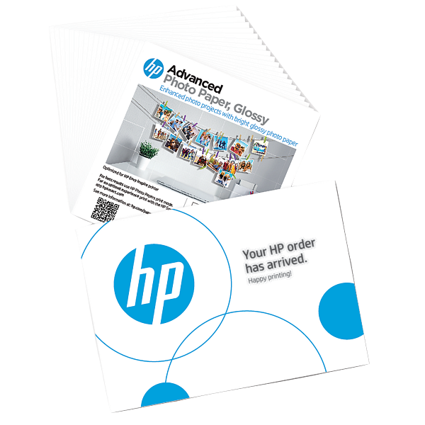 HP Advanced Photo Paper, Glossy 5x5 in; 12.7x12.7 cm - 20 sheets