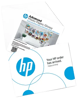 HP Advanced Photo Paper, Glossy, 65 lb, 5 x 5 in. (127 x 127 mm), 20 sheets 49V50A