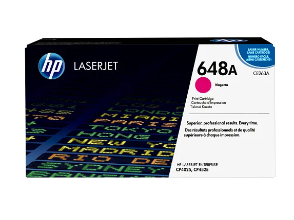 HP Laser Toner Cartridges and Kits, HP 648A Magenta Original LaserJet Toner Cartridge, CE263A