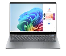 HP OmniBook X Laptop 14, Windows 11 Home, 14", Touch screen, Qualcomm® Snapdragon®, 16GB RAM, 512GB SSD, 2.2K, Meteor silver
