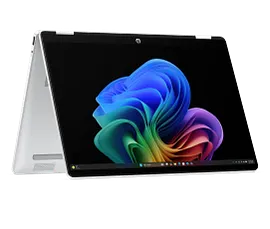 HP OmniBook 5 Flip 2-in-1 Laptop Next Gen AI 14, Windows 11 Home, 14", Touch screen, Intel® Core™ Ultra 5, 16GB RAM, 256GB SSD, 2K, Glacier silver