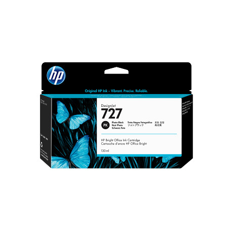 HP 727 fotó fekete tintapatron eredeti B3P23A T920 T930 T1500 T1530 T2500 T2530 130 ml