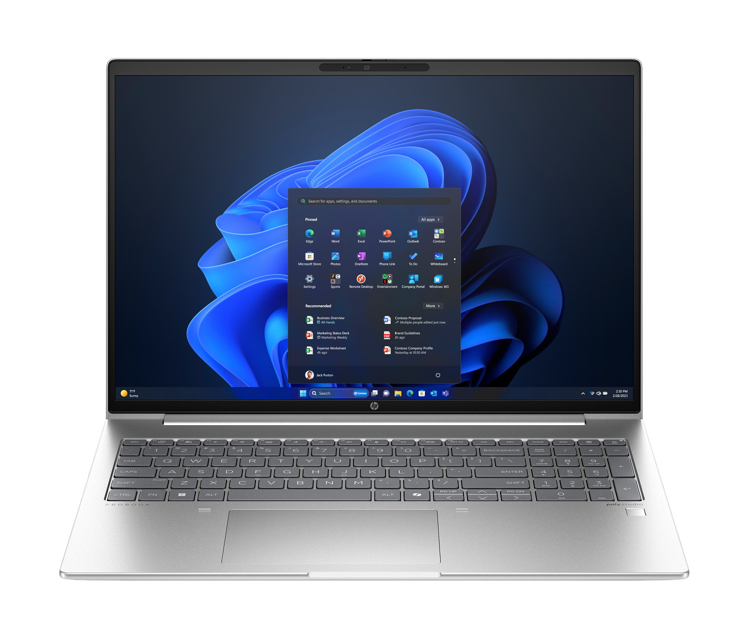 HP ProBook Laptop Computer 16" WUXGA Touchscreen AMD Ryzen 5 16GB Speicher; 512 - Bild 1 von 8