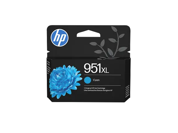 HP® 951XL High Yield Cyan Original Ink Cartridge (CN046AN#140)