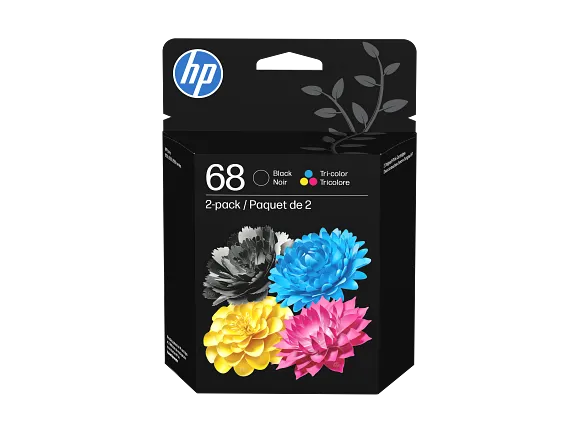 HP 68 2-Pack Black/Tri-color Original Ink Cartridge Combo, 6L6S2TN