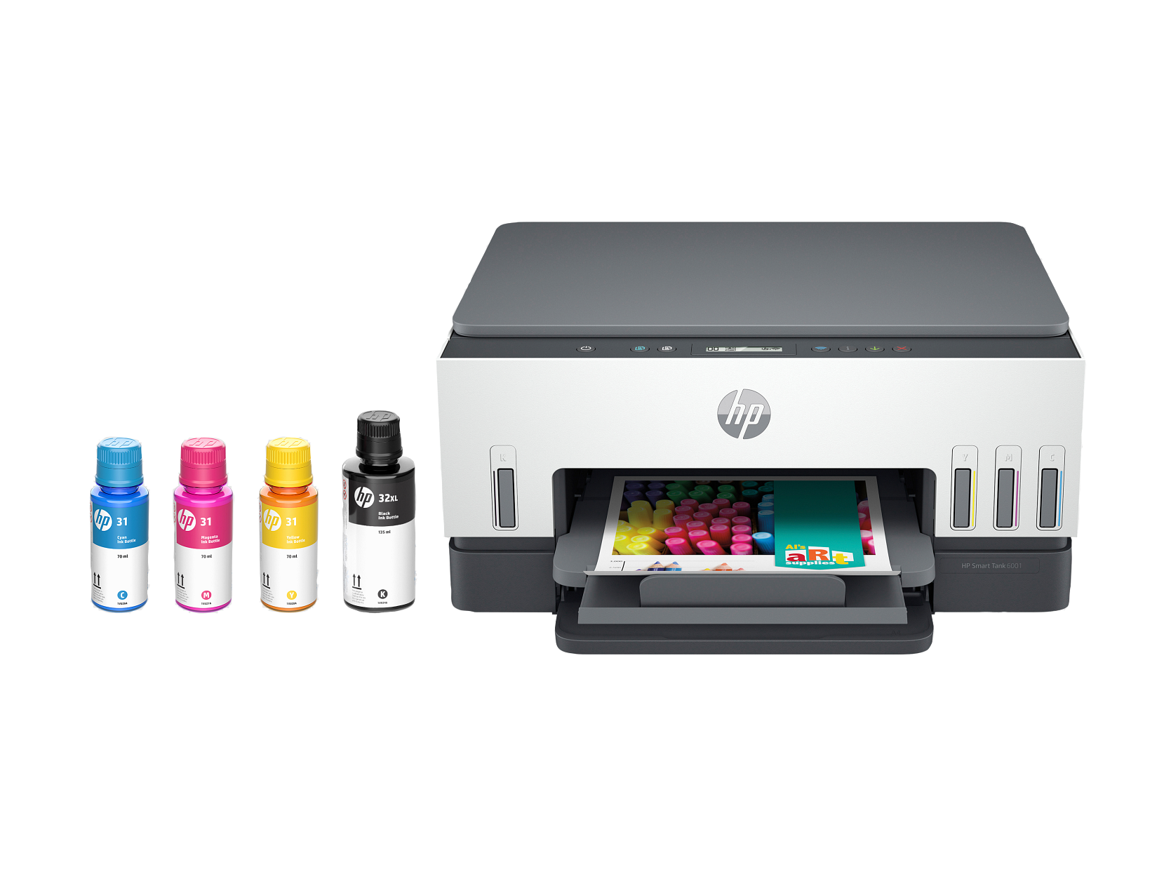 HP Smart Tank 6001 All-in-One InkJet Printer, Color Mobile Print, Scan, Copy, - Afbeelding 1 van 10