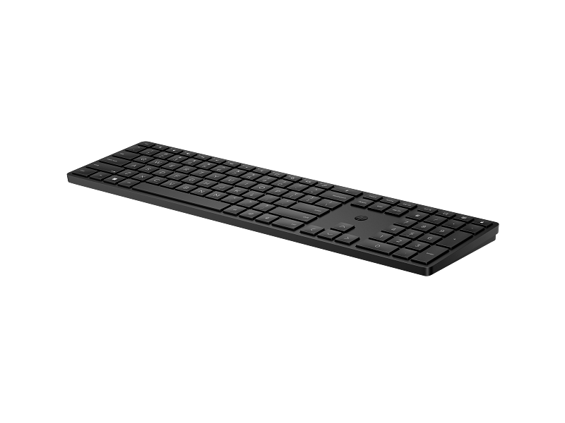 HP 450 Programmable Wireless Keyboard Jet Black Front Left