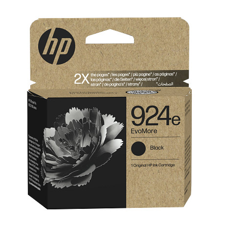 HP 924e 4K0V0NE EvoMore fekete eredeti tintapatron OfficeJet 8120 8122 8125 8130 8132 8135 (1000 old.)