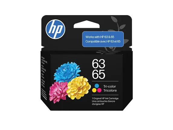 HP 63/65 Tri-color Original Ink Cartridge, B7RT2AN