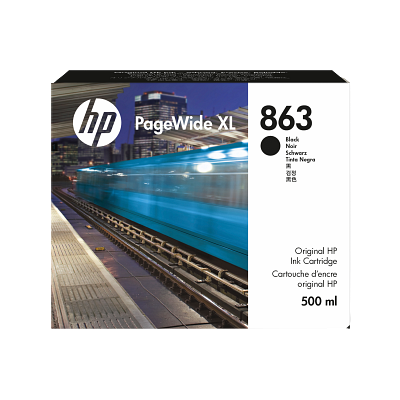 HP 863 500-ml Black PageWide XL Ink Cartridge