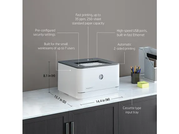 Series 8 of 8 Laser Multifunction Printers, HP LJ Pro MFP 3101fdw Wireless Printer with Fax Certified Refurbished