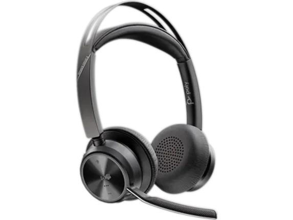 Poly Voyager Focus 2 Microsoft Teams Certified USB-C-C Headset +USB-C/A Adapter +Charging Stand