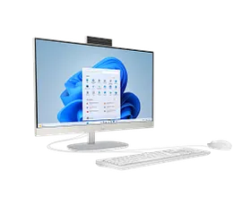 HP All-in-One Desktop Next Gen AI 24-ct2055m PC, Windows 11 Home, 23.8", AMD Ryzen™ AI 5, 16GB RAM, 512GB SSD, FHD, Shell white