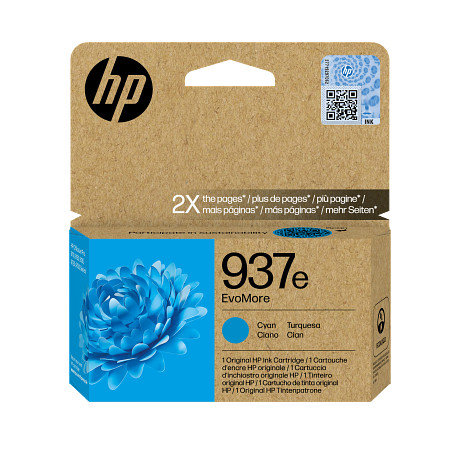 HP 937e 4S6W6NE EvoMore ciánkék eredeti tintapatron OfficeJet Pro 9110 9120 9130 9720 9730 (1650 old.)