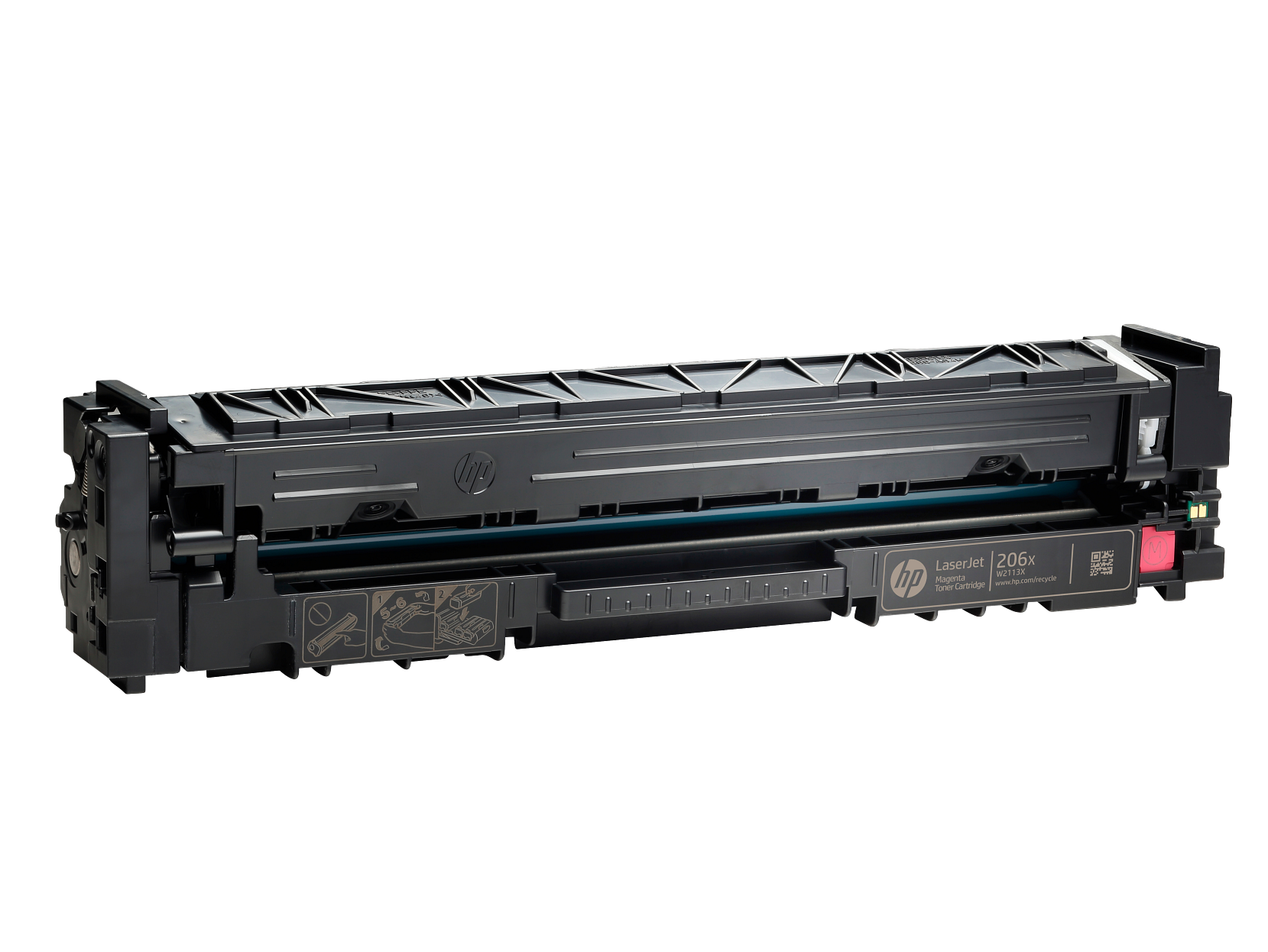 HP 206X High Yield Magenta Original LaserJet Toner Cartridge, ~2,450 pages, - Afbeelding 1 van 9