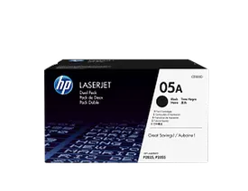 HP 05A 2-pack Black Original LaserJet Toner Cartridges, CE505D