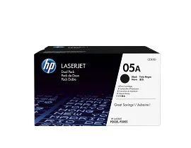 HP 05A 2-pack Black Original LaserJet Toner Cartridges, CE505D