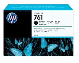 HP 761 400-ml Matte Black DesignJet Ink Cartridge, CM991A