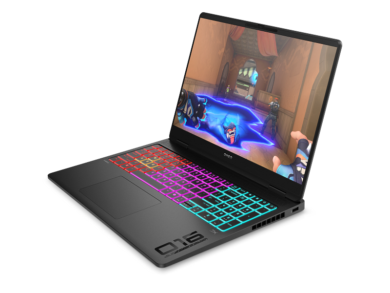 HP OMEN MAX 16-ah0144TX | 16" WQXGA OLED 240Hz | Core Ultra 7 255HX | 32GB Ram | 1TB SSD | RTX 5060 | W11 10 OMEN MAX 16 inch Gaming Laptop PC 16-ah0000_Product_Shadow black_Product Only_Left facing