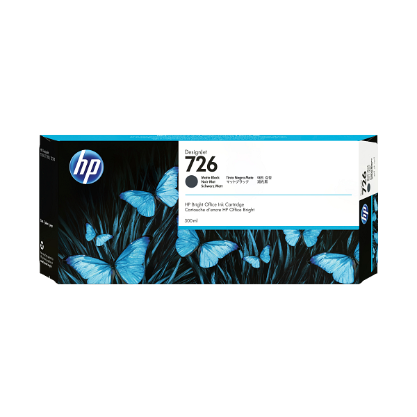 HP 726 300-ml Matte Black DesignJet Ink Cartridge