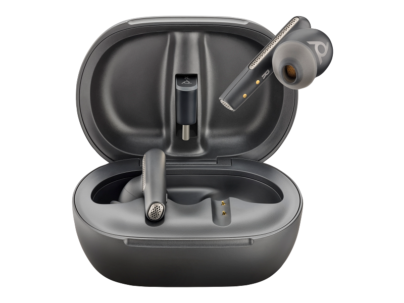 Voyager Free 60 UC Carbon Black Floating Earbuds USB-C with Touchscreen Charge Case