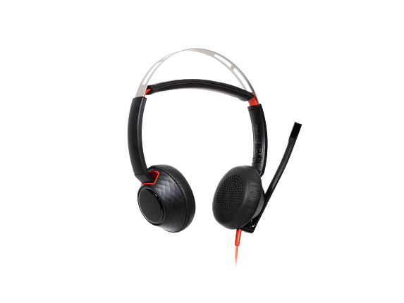 Micro-casque Poly Blackwire 5220 stéréo USB-C + connexion 3,5 mm + adaptateur USB-C/A