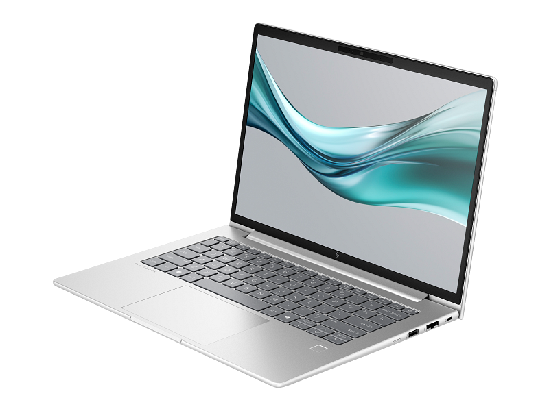 HP Elitebook 645 G11 14 inch NaturalSilver WWAN T IRcam FPR CoreSet AHS WhiteBG FrontLeftOpen